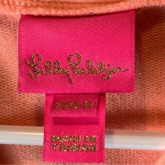 Lilly Pulitzer Mini Jansen Sweatshirt Peach Flamingo XS (2-3) - Picture 7 of 9